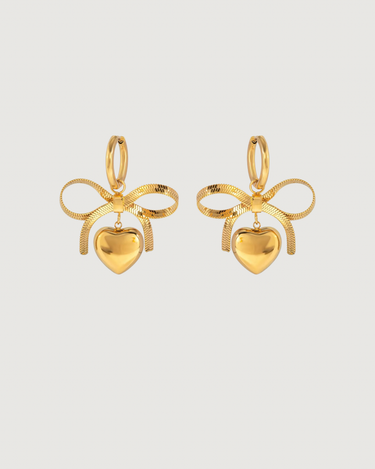 SWEETHEART BOW EARRINGS GOLD - STUDIO JO STORE